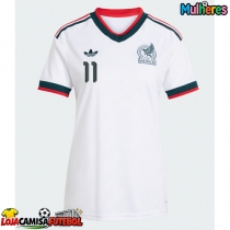 Camisa de Futebol México Santiago Gimenez #11 Equipamento Secundário Mulheres Mundo 2026 Manga Curta